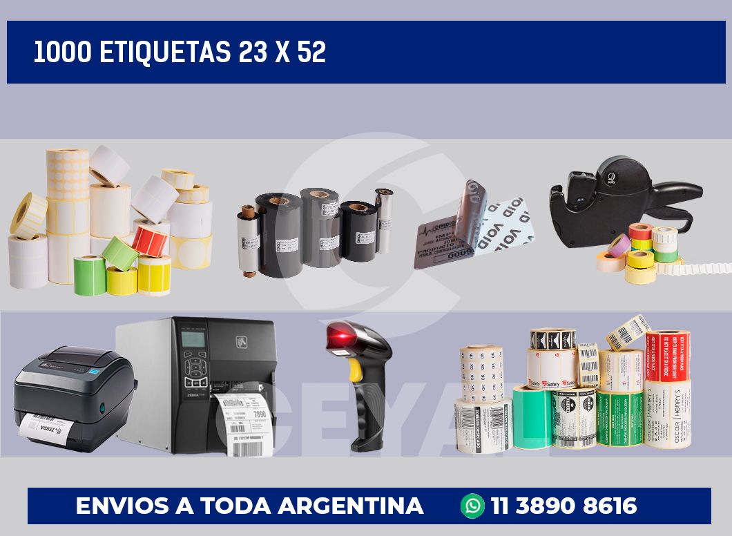1000 etiquetas 23 x 52