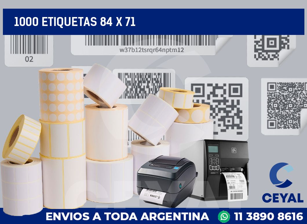1000 etiquetas 84 x 71
