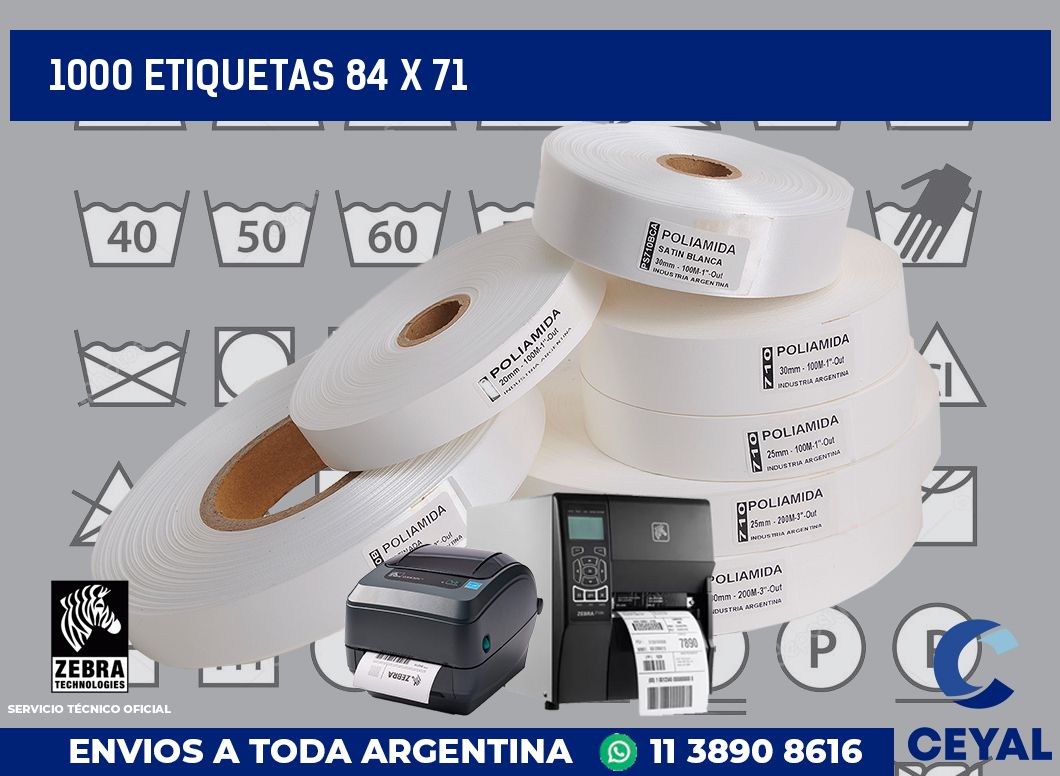 1000 etiquetas 84 x 71