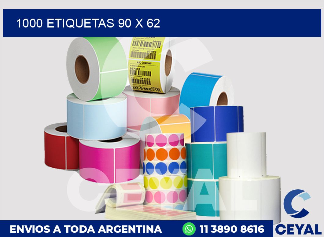 1000 etiquetas 90 x 62