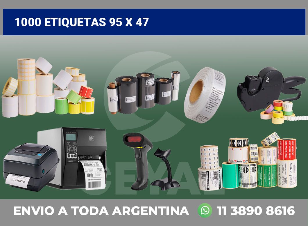 1000 etiquetas 95 x 47