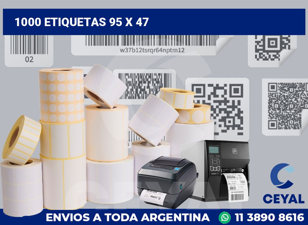 1000 etiquetas 95 x 47