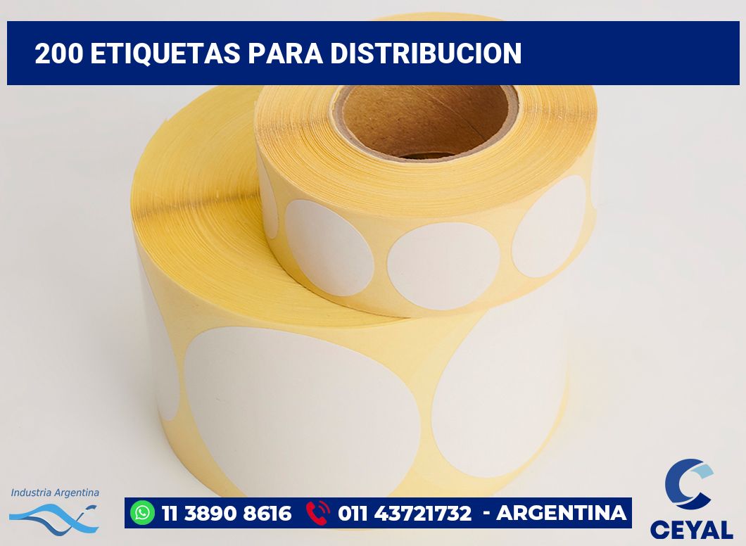 200 Etiquetas para distribucion