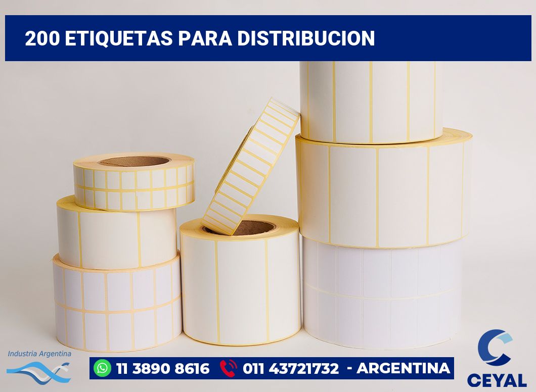 200 Etiquetas para distribucion