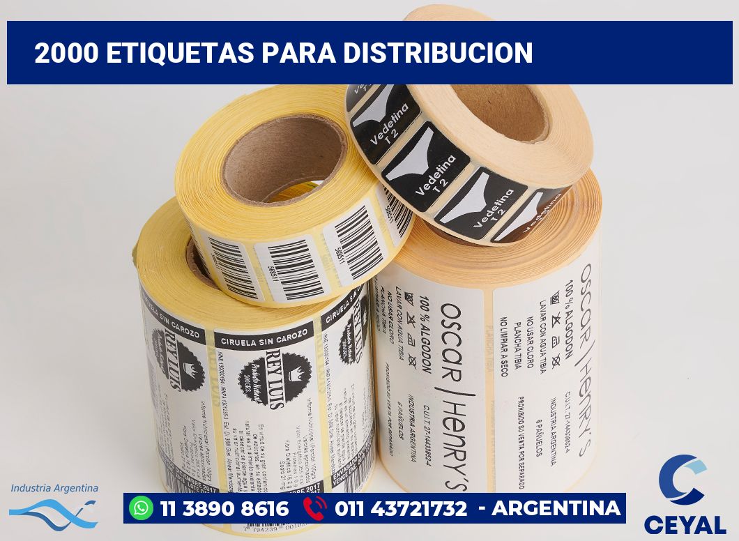 2000 Etiquetas para distribucion
