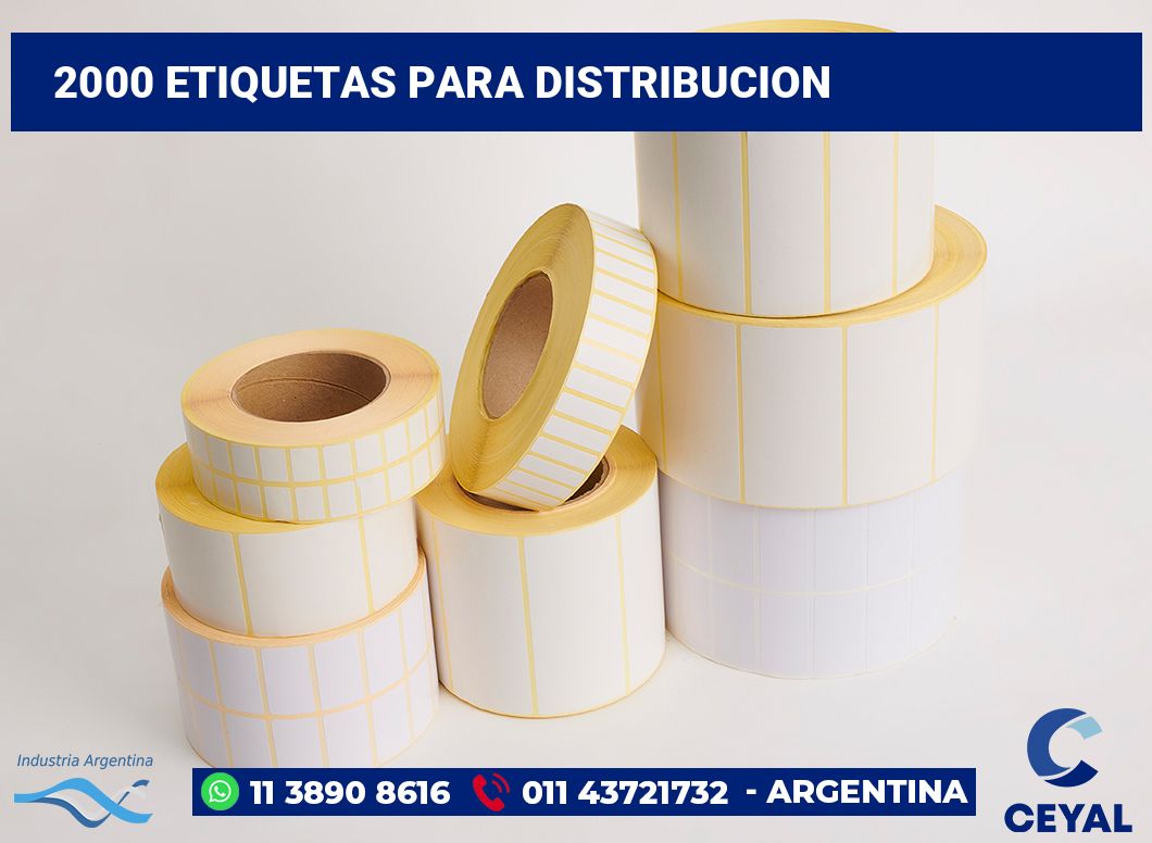2000 Etiquetas para distribucion
