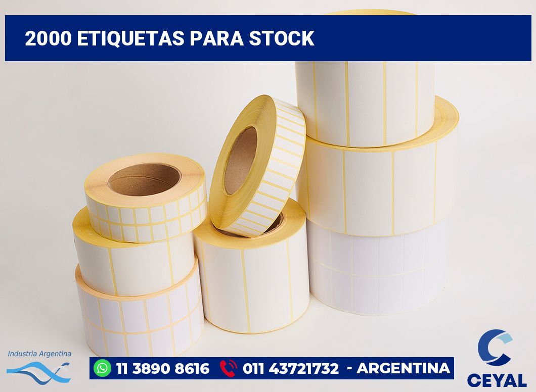 2000 Etiquetas para stock