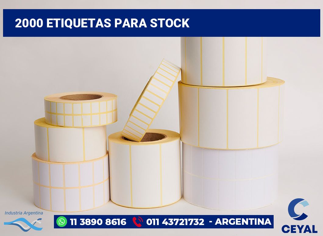 2000 Etiquetas para stock