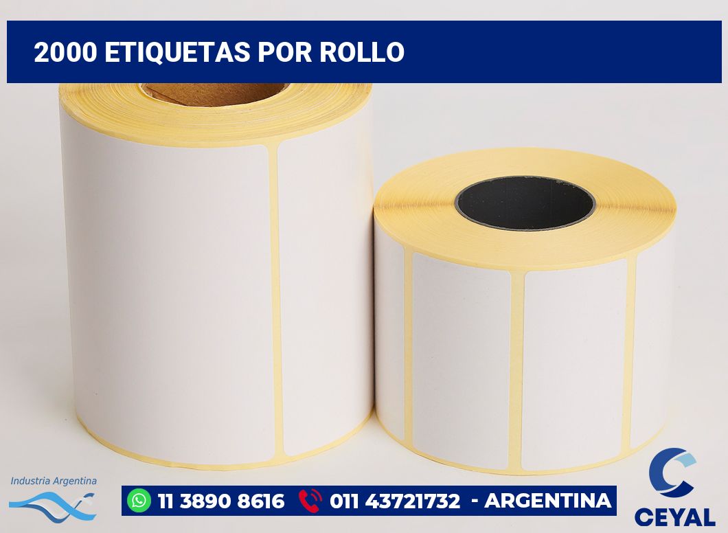 2000 Etiquetas por rollo