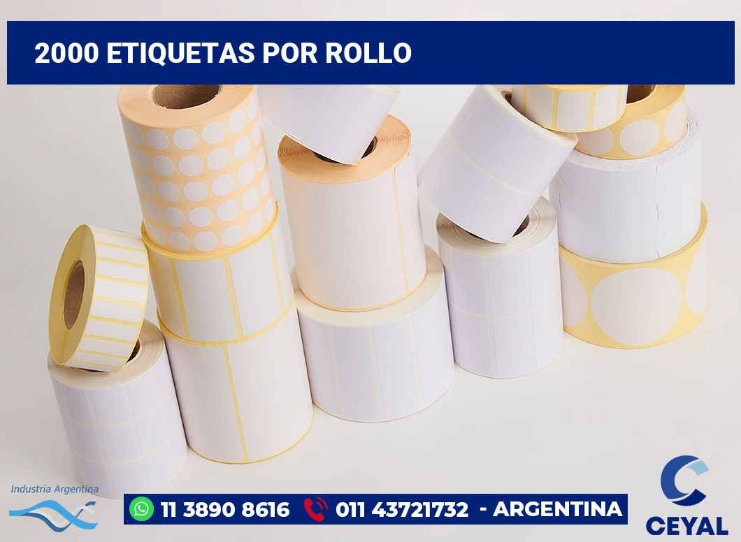 2000 Etiquetas por rollo