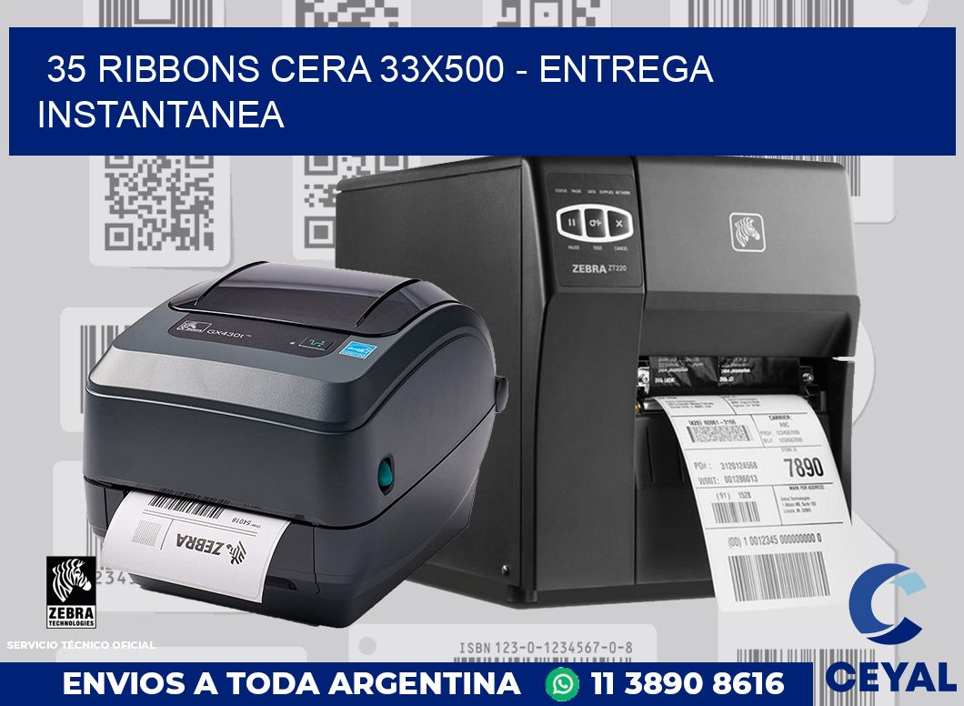 35 Ribbons cera 33x500 - entrega instantanea