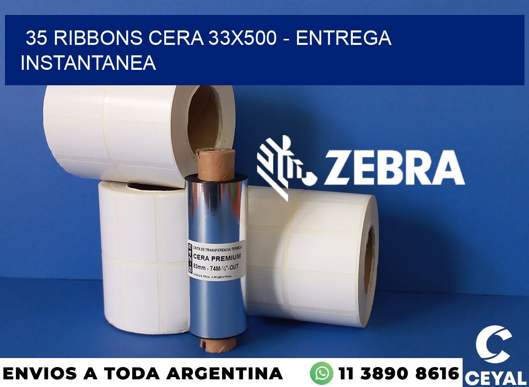 35 Ribbons cera 33x500 - entrega instantanea