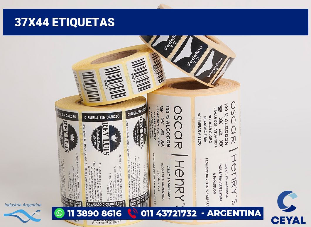 37x44 Etiquetas