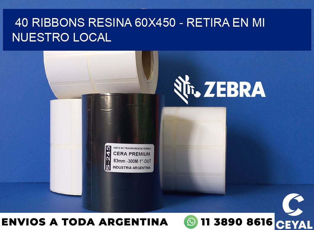 40 Ribbons resina 60x450 - retira en mi nuestro local