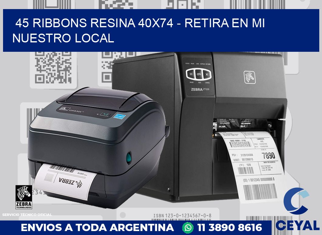 45 Ribbons resina 40x74 - retira en mi nuestro local