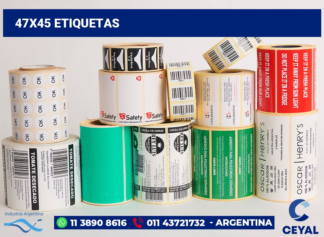47x45 Etiquetas