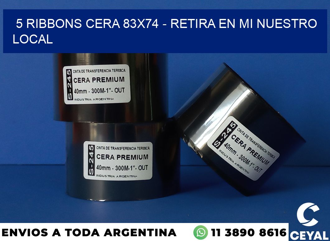 5 Ribbons cera 83×74 – retira en mi nuestro local