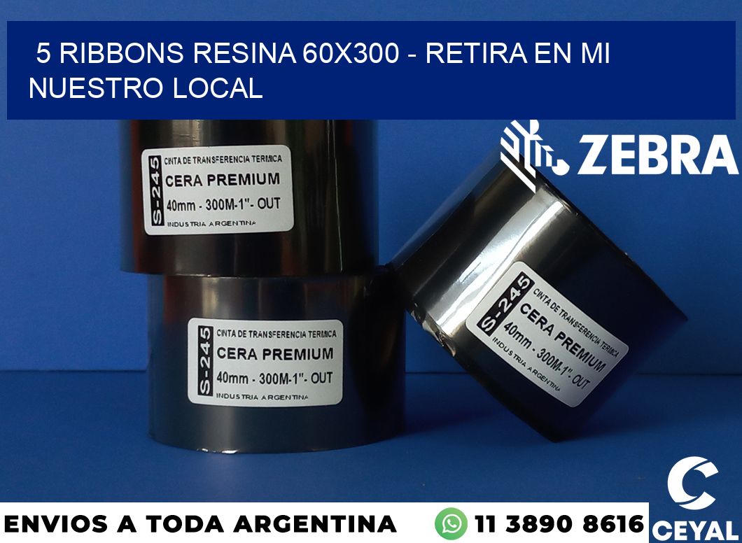 5 Ribbons resina 60x300 - retira en mi nuestro local