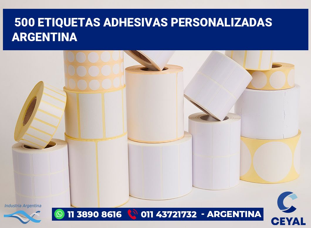 500 Etiquetas adhesivas personalizadas argentina
