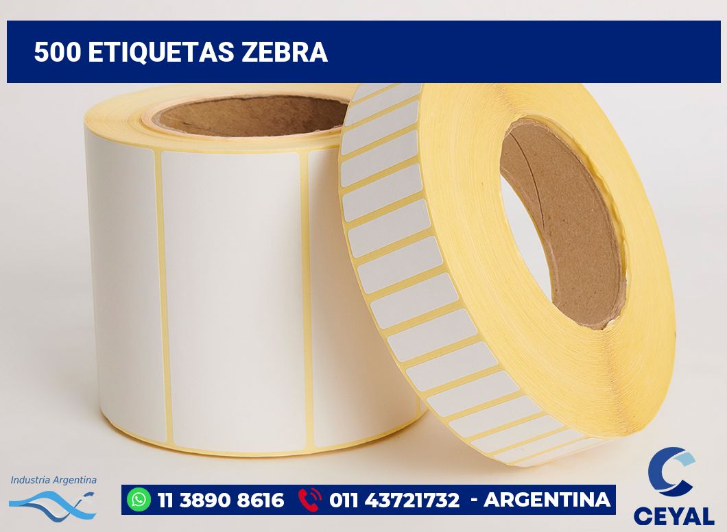 500 Etiquetas zebra