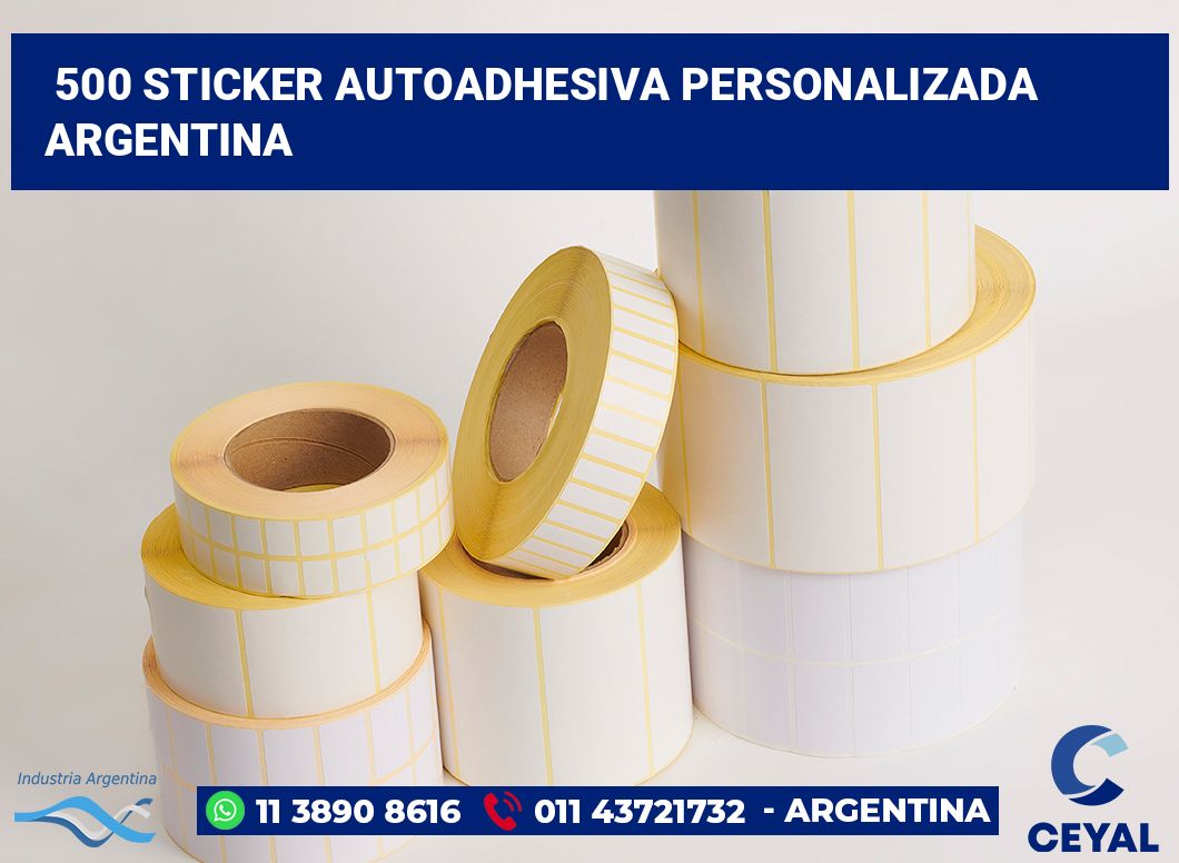 500 Sticker autoadhesiva personalizada argentina