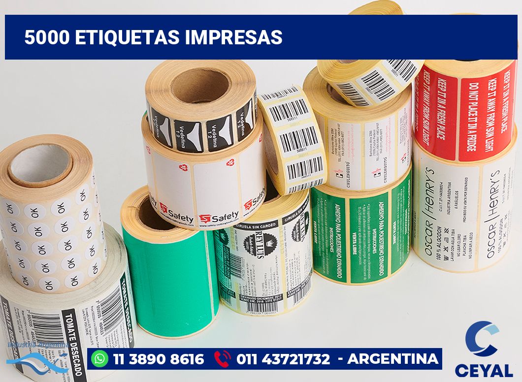 5000 Etiquetas impresas