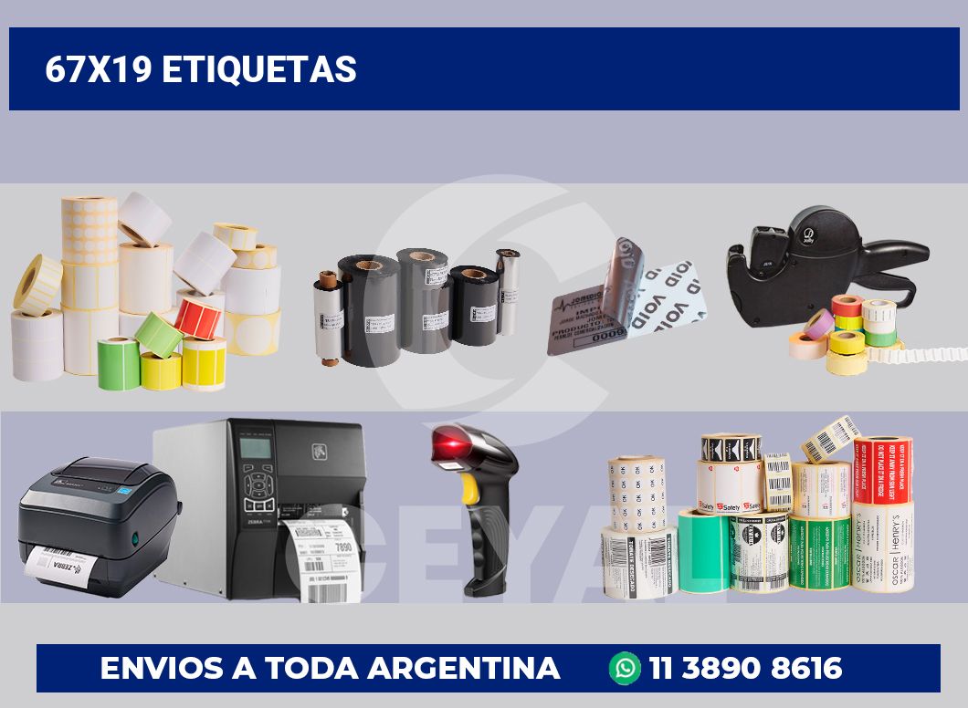 67×19 Etiquetas