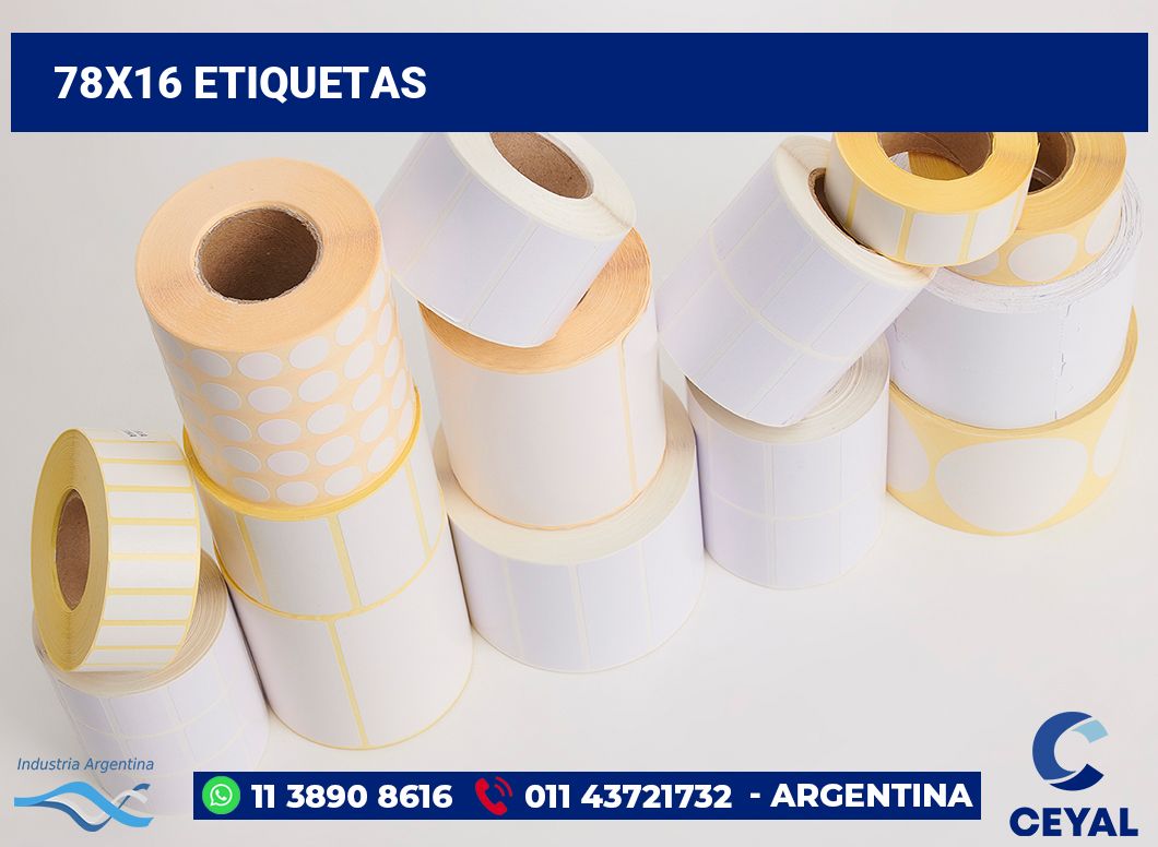 78x16 Etiquetas