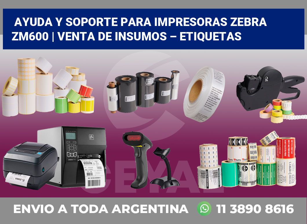 Ayuda y soporte para impresoras Zebra ZM600 | Venta de insumos – Etiquetas