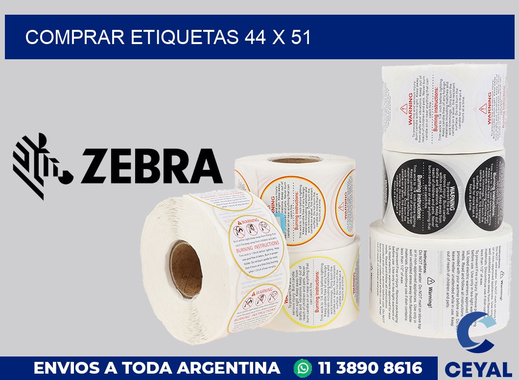 Comprar etiquetas 44 x 51