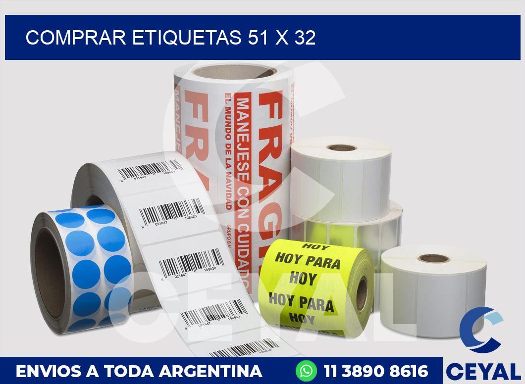 Comprar etiquetas 51 x 32