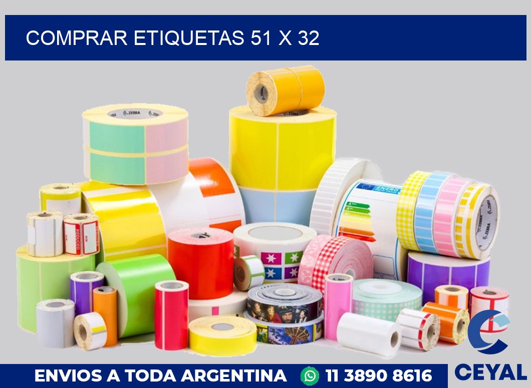 Comprar etiquetas 51 x 32