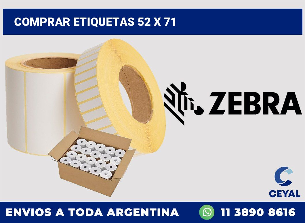 Comprar etiquetas 52 x 71