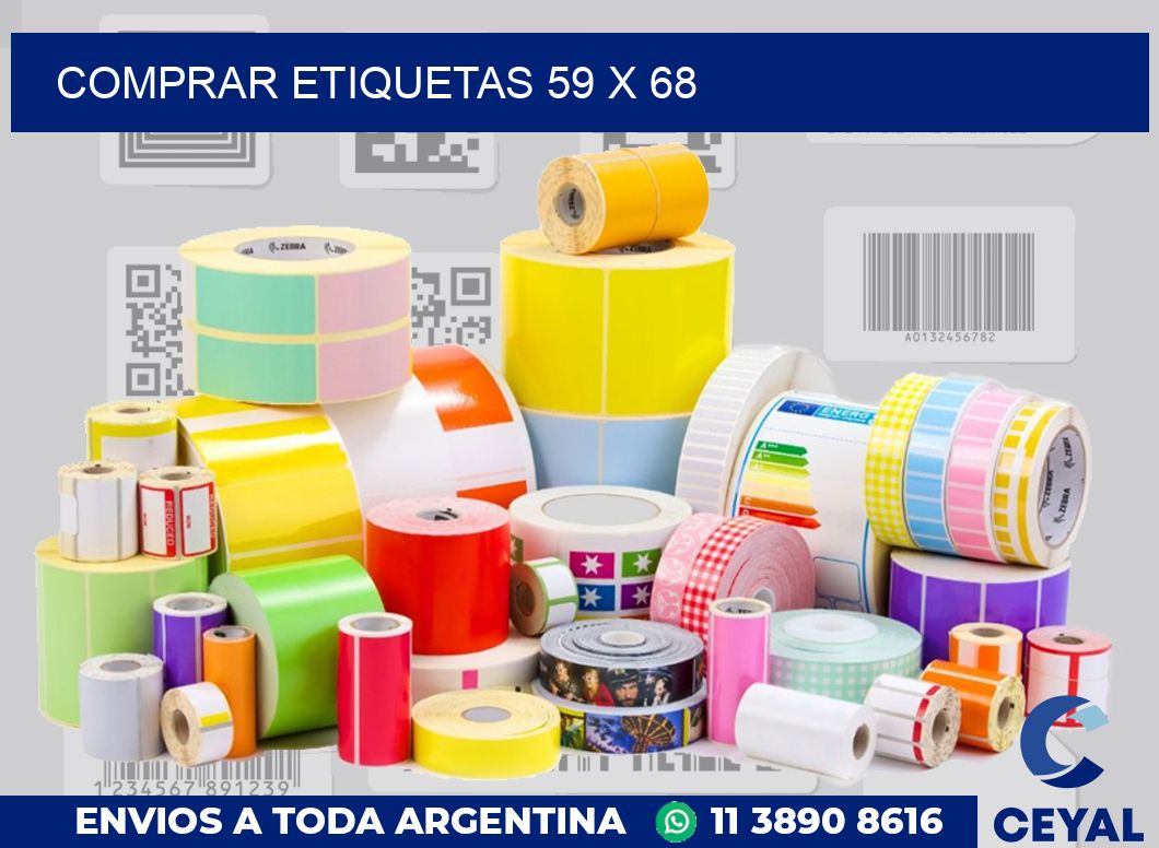 Comprar etiquetas 59 x 68