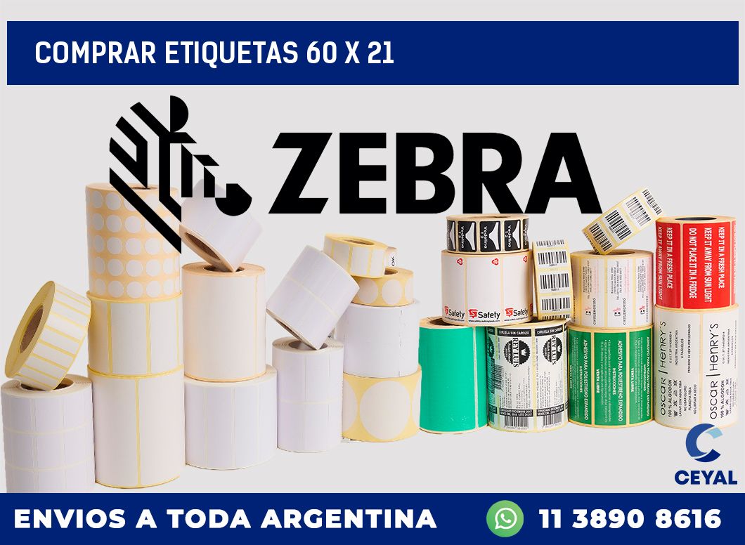 Comprar etiquetas 60 x 21