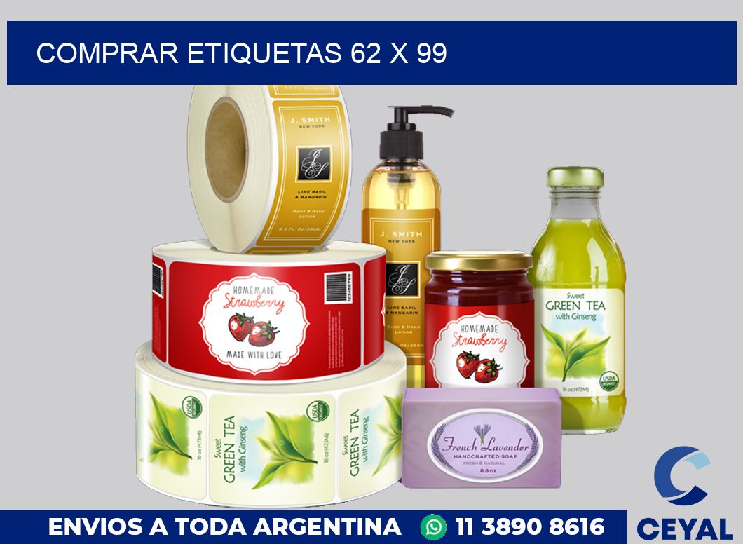 Comprar etiquetas 62 x 99