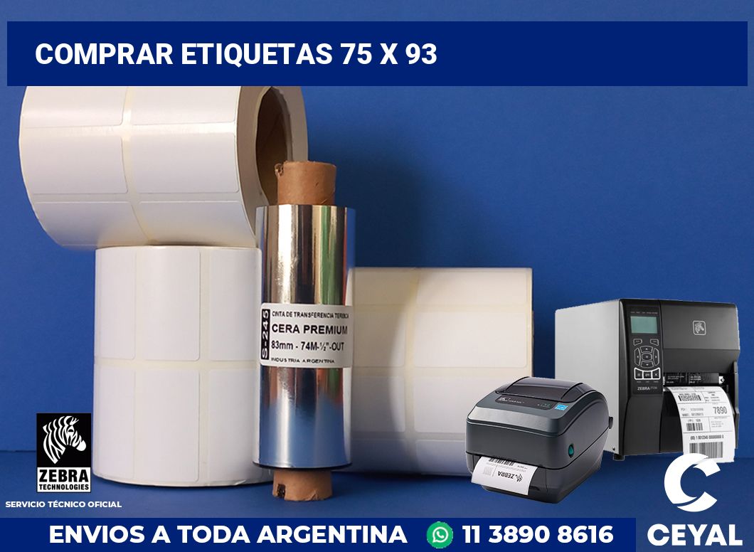 Comprar etiquetas 75 x 93