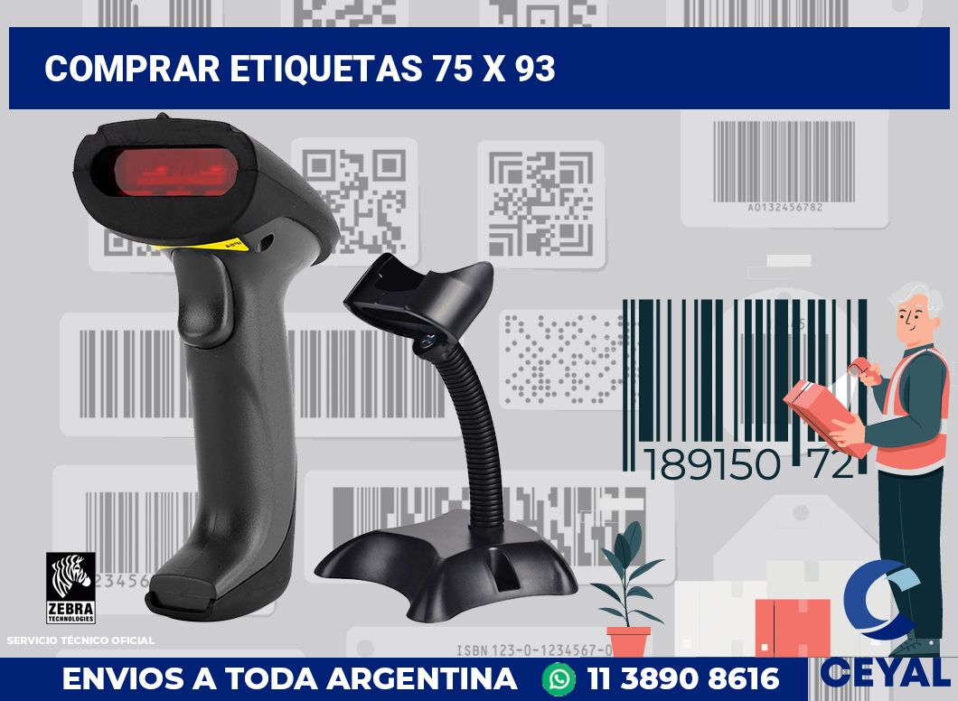 Comprar etiquetas 75 x 93