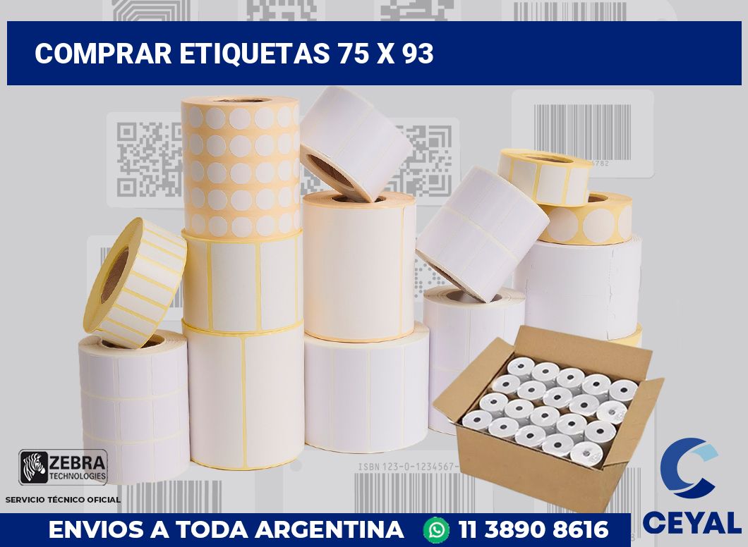 Comprar etiquetas 75 x 93