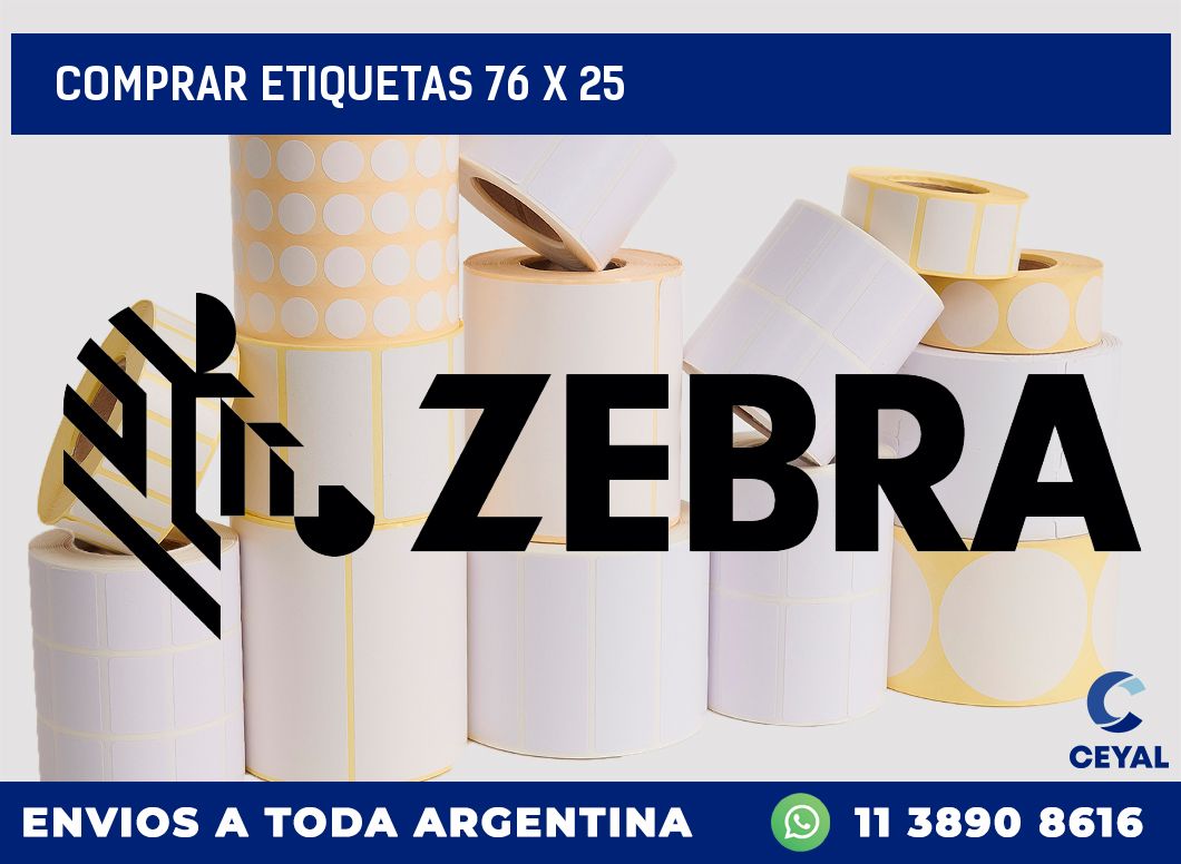 Comprar etiquetas 76 x 25