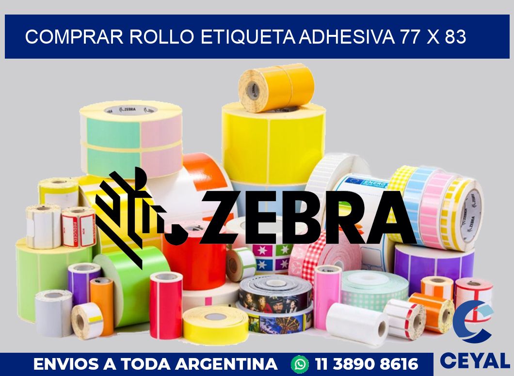 Comprar rollo etiqueta adhesiva 77 x 83