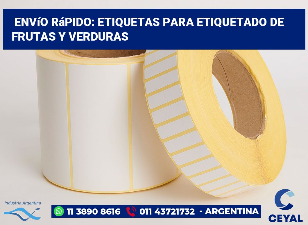 Envío Rápido: Etiquetas para Etiquetado de Frutas y Verduras