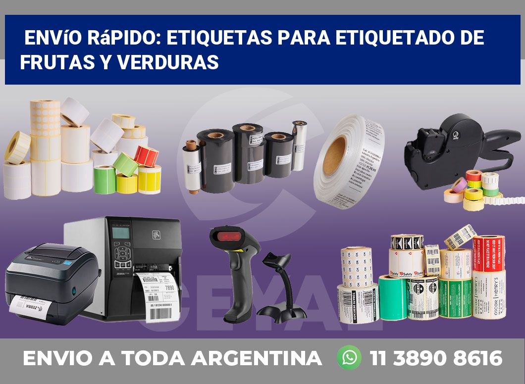 Envío Rápido: Etiquetas para Etiquetado de Frutas y Verduras