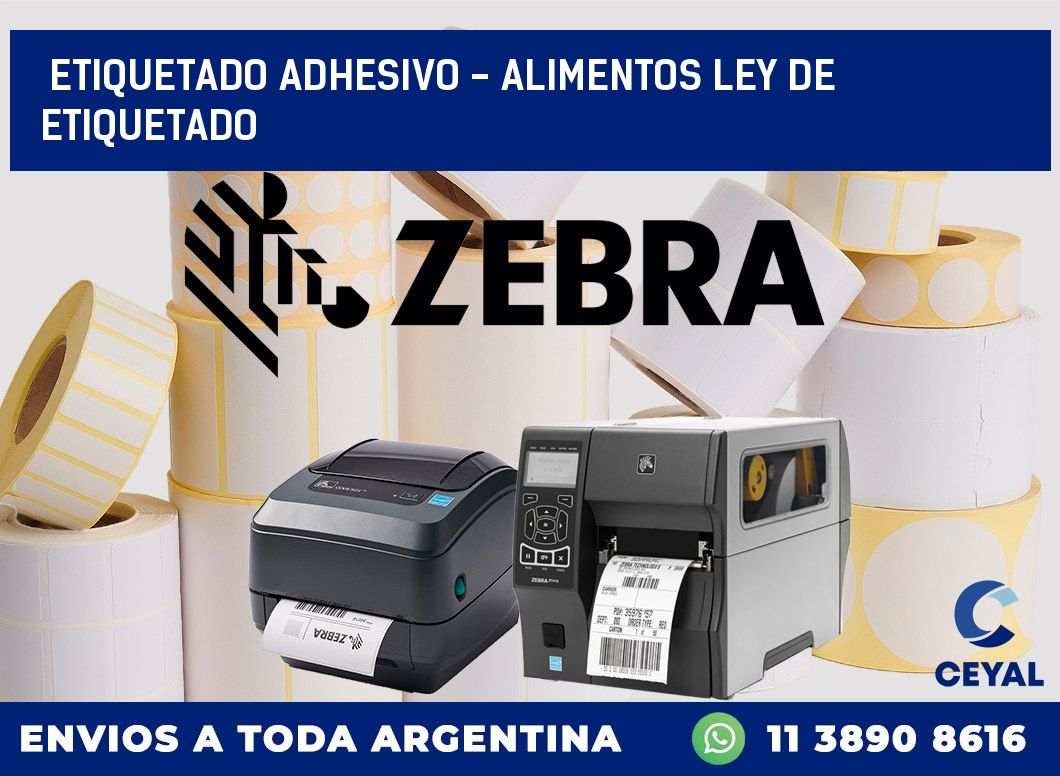 Etiquetado adhesivo – alimentos ley de etiquetado