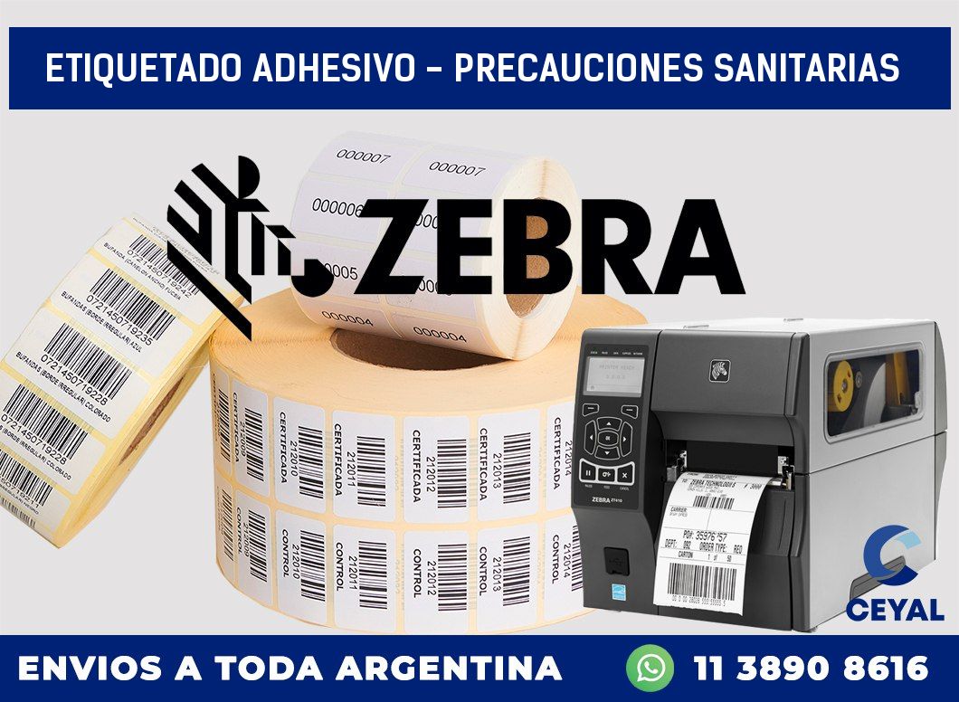 Etiquetado adhesivo – precauciones sanitarias