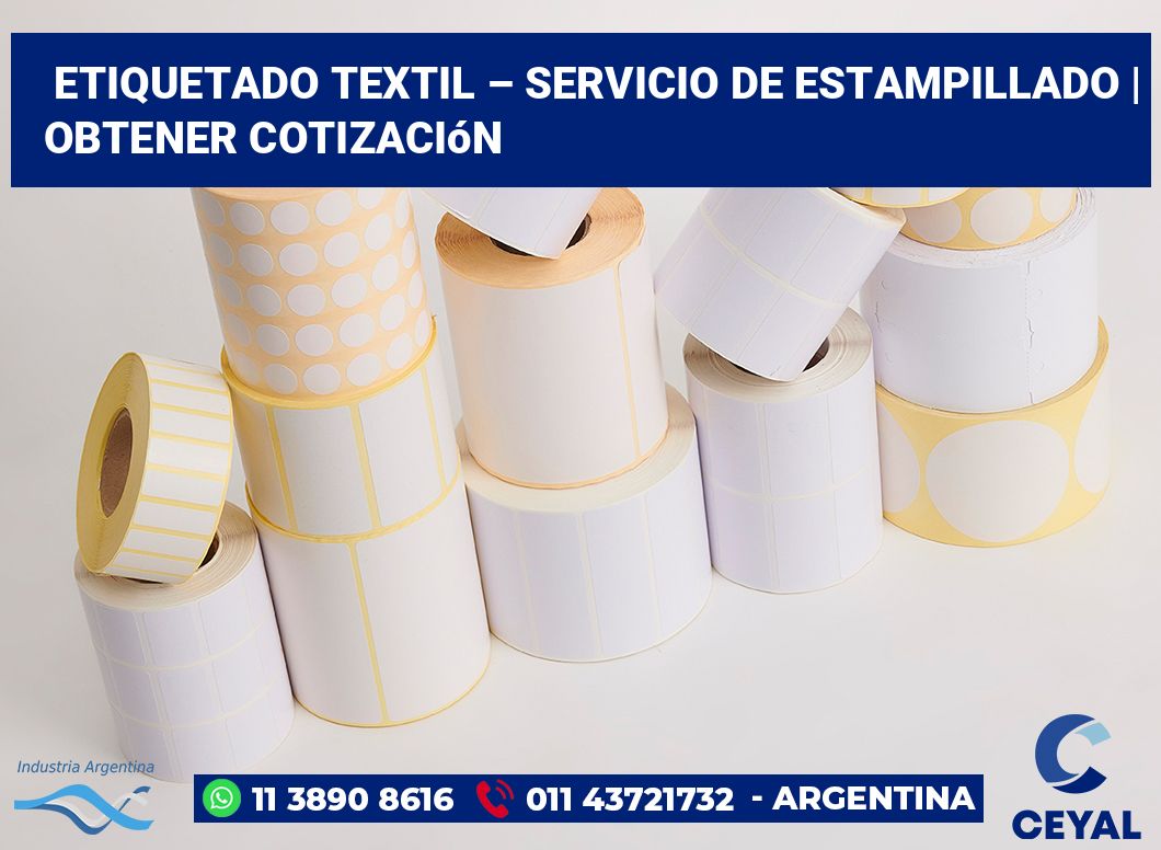 Etiquetado textil – servicio de estampillado | Obtener cotización