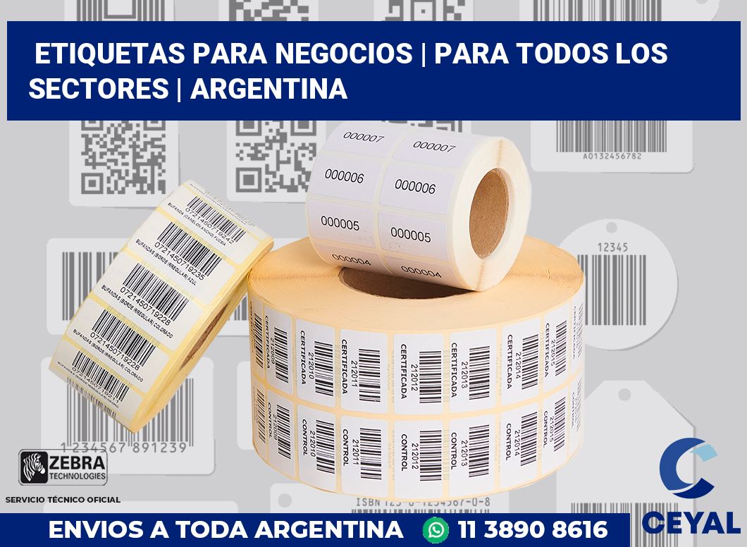 Etiquetas para negocios | Para todos los sectores | Argentina