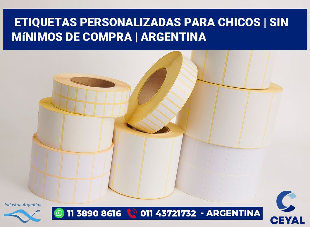 Etiquetas personalizadas para chicos | Sin mínimos de compra | Argentina