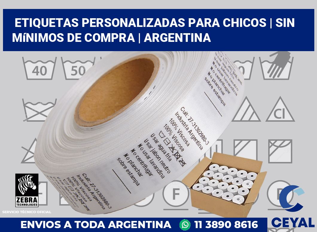Etiquetas personalizadas para chicos | Sin mínimos de compra | Argentina