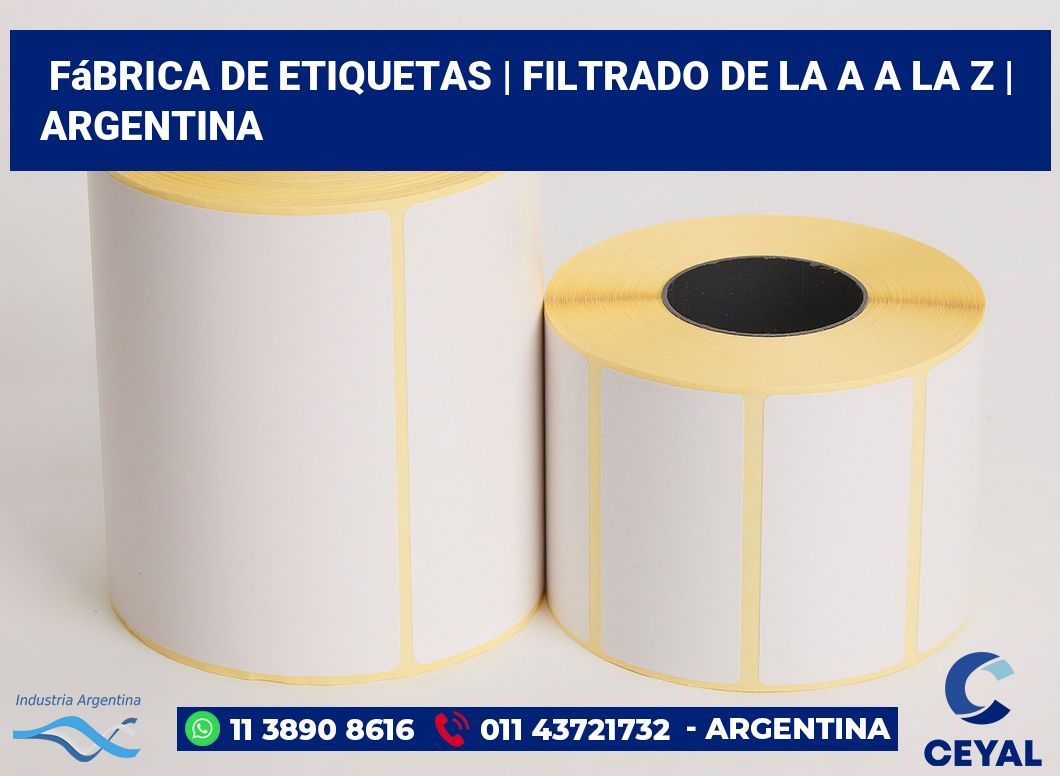 Fábrica de etiquetas | Filtrado de la A a la Z | Argentina